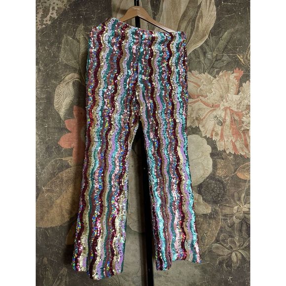 New Free People Disco Flare Pants sz 4 - Picture 4 of 6
